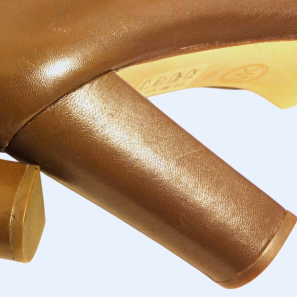 Michael Kors Ankle Boots. Women's Leather Boots, Designer Boots, Brown Boots - Picture 7 of 14